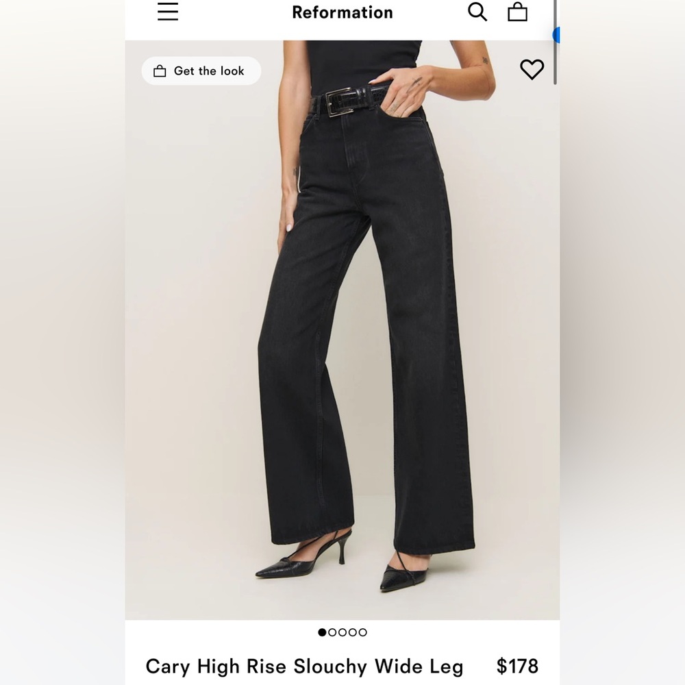 Reformation Cary high rise slouchy wide leg jeans